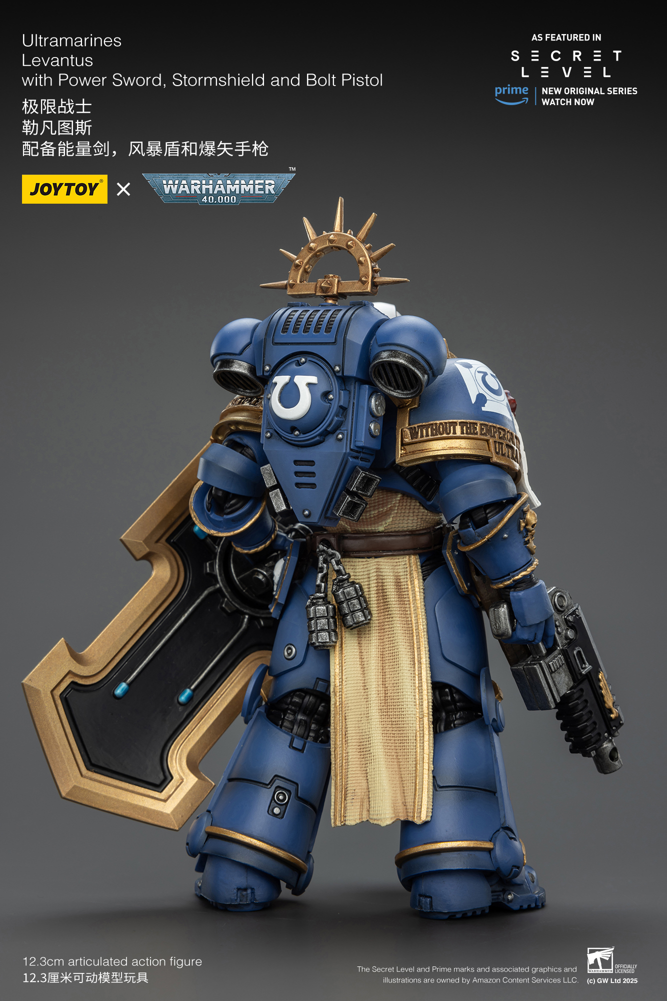 Ultramarines Levantus with Power Sword, Stormshield and Bolt Pistol - view 9